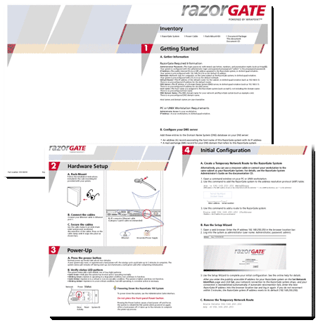 razorGATE Quick-start Card