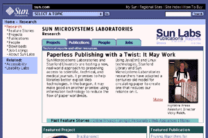 Sun Labs home page